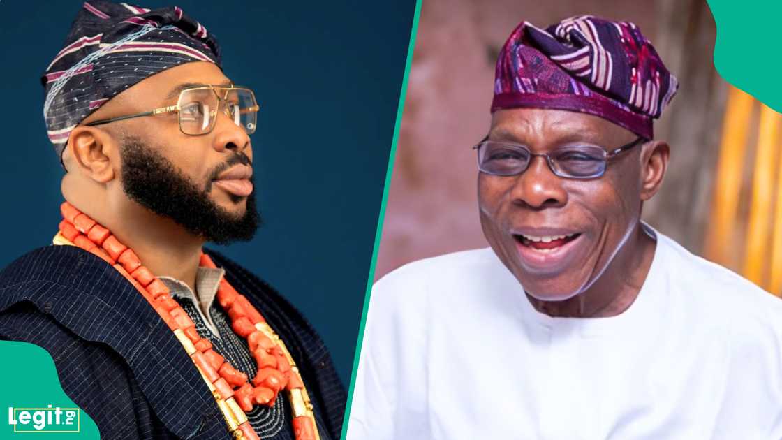 Olakunle Churchill addresses speculation about Olusegun Obasanjo being his biological father after attending 89th birthday celebration