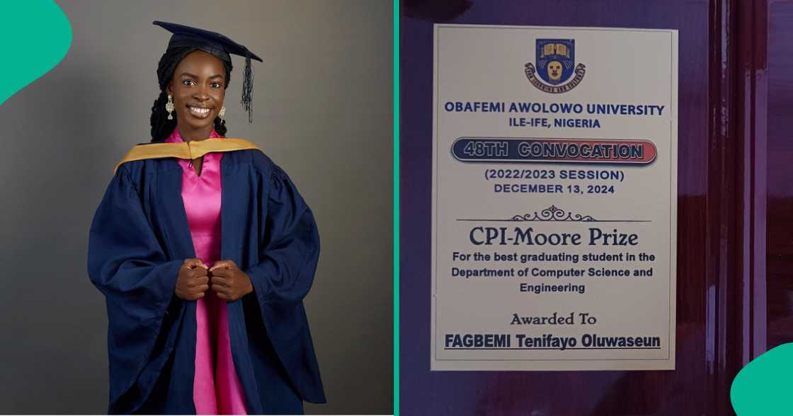 OAU student graduates with first class and wins overall best student award in her department