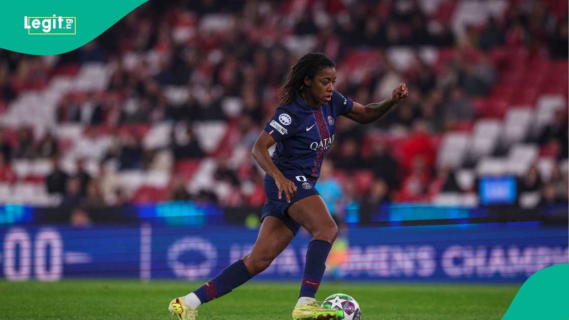 Jennifer Echegini, UEFA Women's Champions League, Benfica, Paris Saint-Germain, Estadio do SL Benfica, Lisbon, Portugal. Jennifer Echegini, UEFA Women's Champions League, Benfica, Paris Saint-Germain, Estadio do SL Benfica, Lisbon, Portugal.