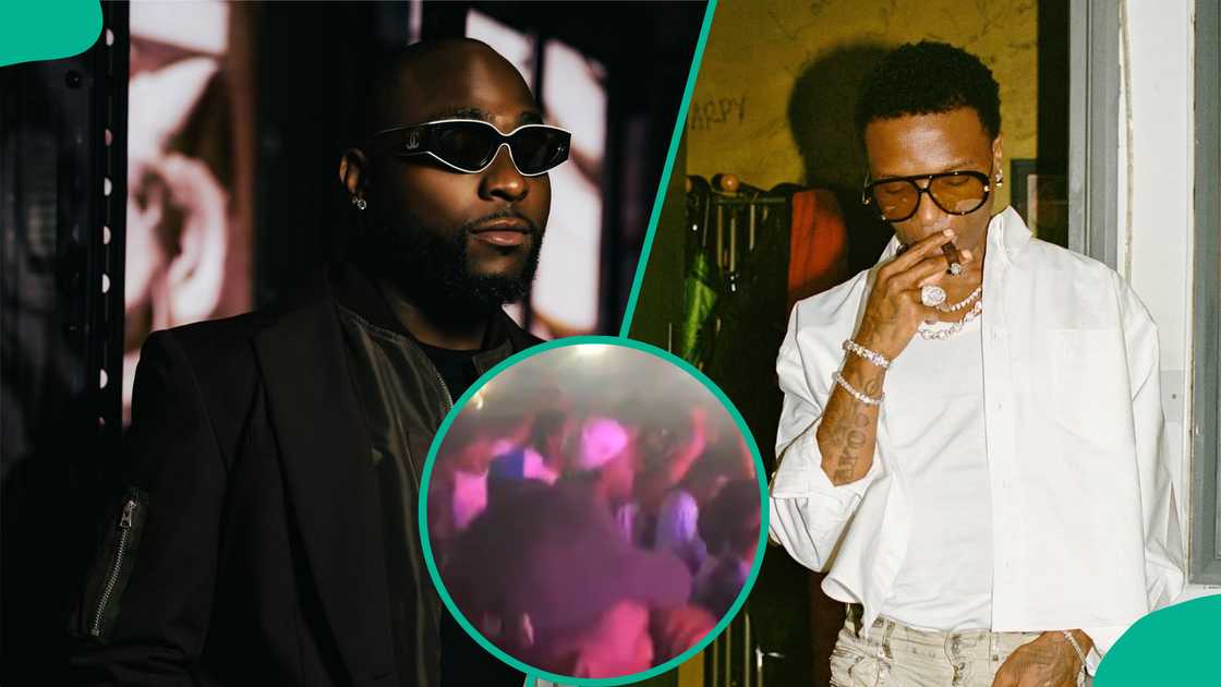 Davido's fans react after DJ played Wizkid's song at his concert. Davido's fans react after DJ played Wizkid's song at his concert.