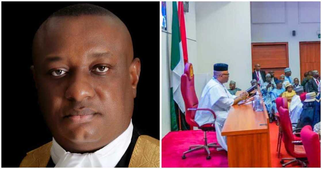 Festus Keyamo reacts after being confirmed minister by Senate/ Senate confirms Keyamo as minister