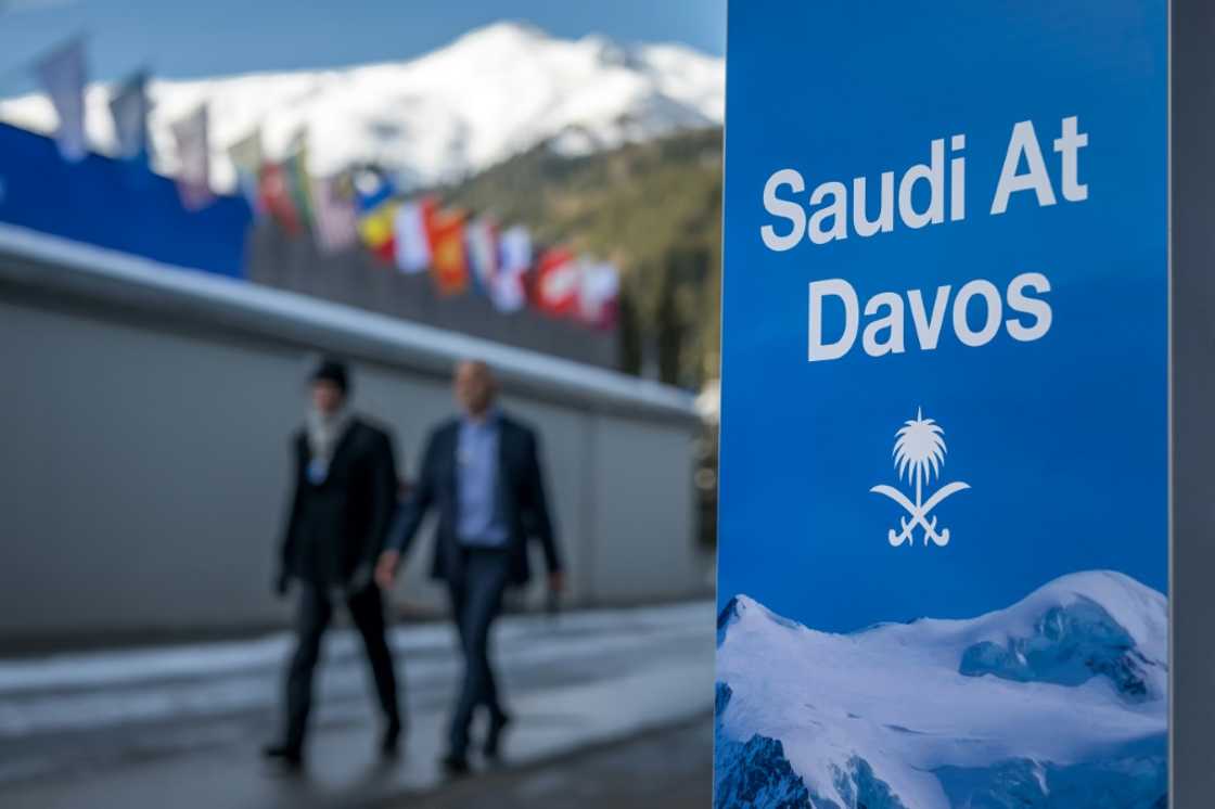 The "Saudi At Davos" building, where the delegation hosts guests, overlooks the congress centre hosting the WEF talks