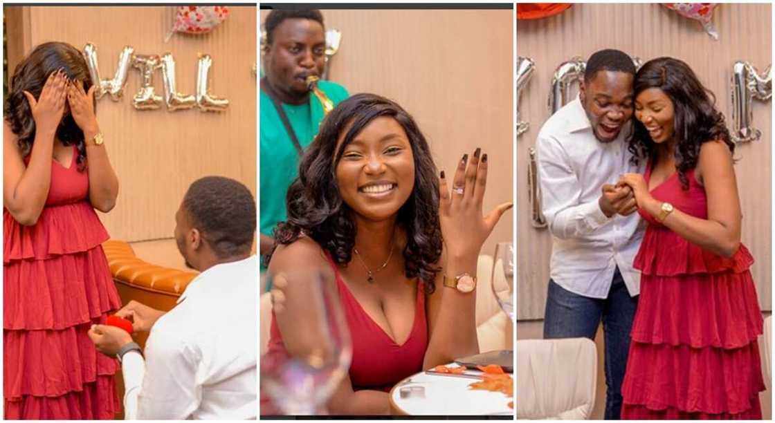 Photos of the moment a Nigerian man Tobi Fasipe engaged his woman. Photos of the moment a Nigerian man Tobi Fasipe engaged his woman.