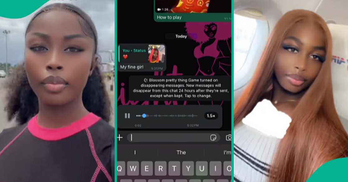 Lady posts voice note of lady who begged her to make flight videos without showing her face.