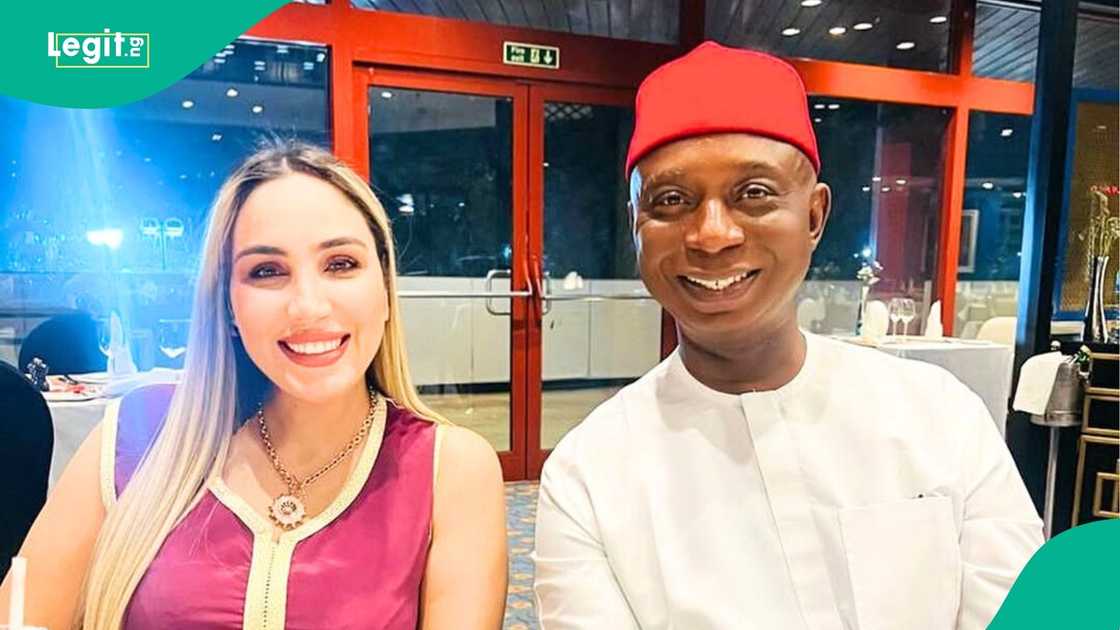 Ned Nwoko, Laila Charani, Senator Jarigbe Agom Jarigbe 55th birthday, MC Oluomo, Mercy Johnson’s husband, Nigerians react, Regina Daniels, Moroccan wife, public outing, viral video.