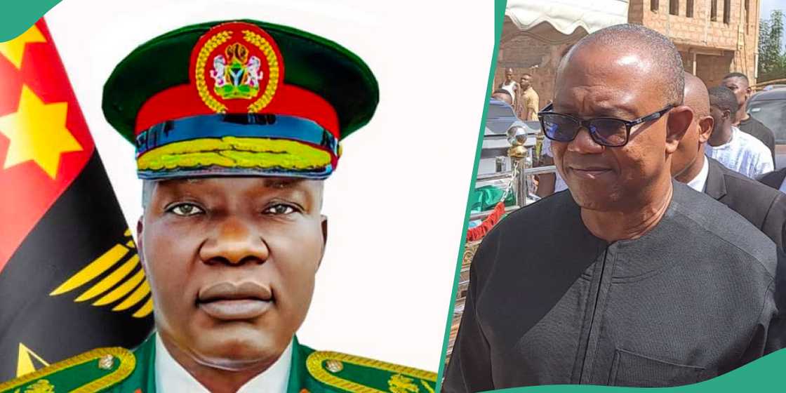 Peter Obi releases statement over chief of army staff Lagbaja’s "painful" death