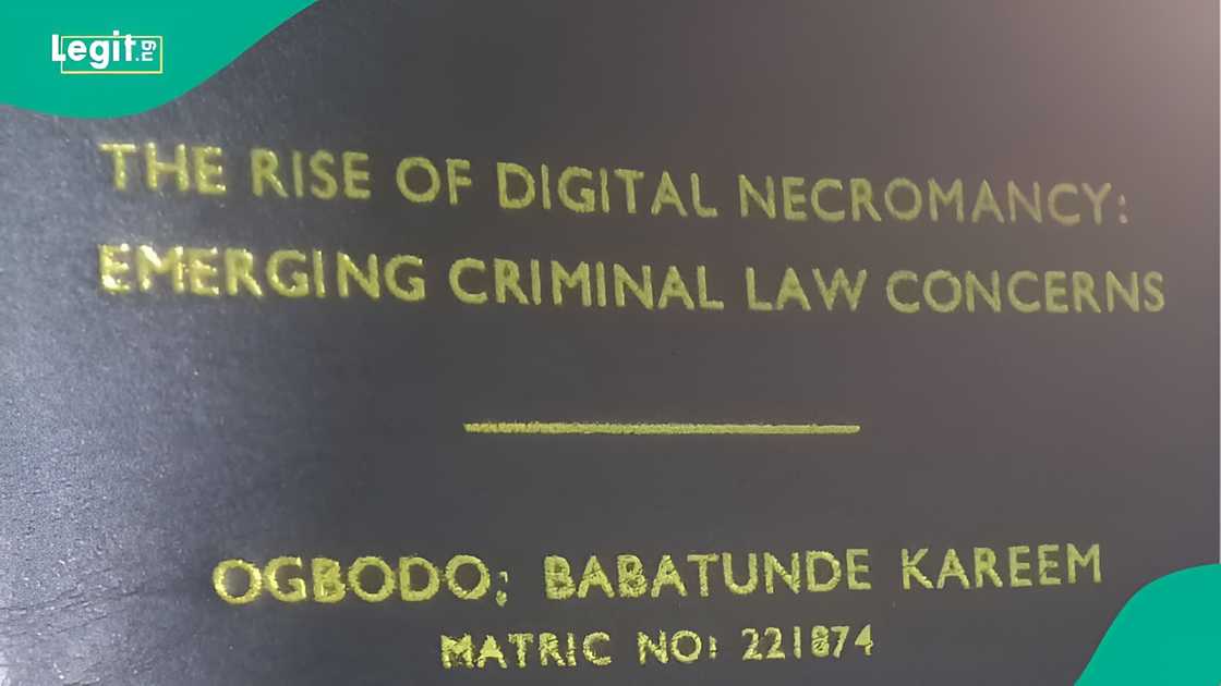UI graduate stuns people with unique final year project on digital necromancy, recalls his years hawking food in Lagos.