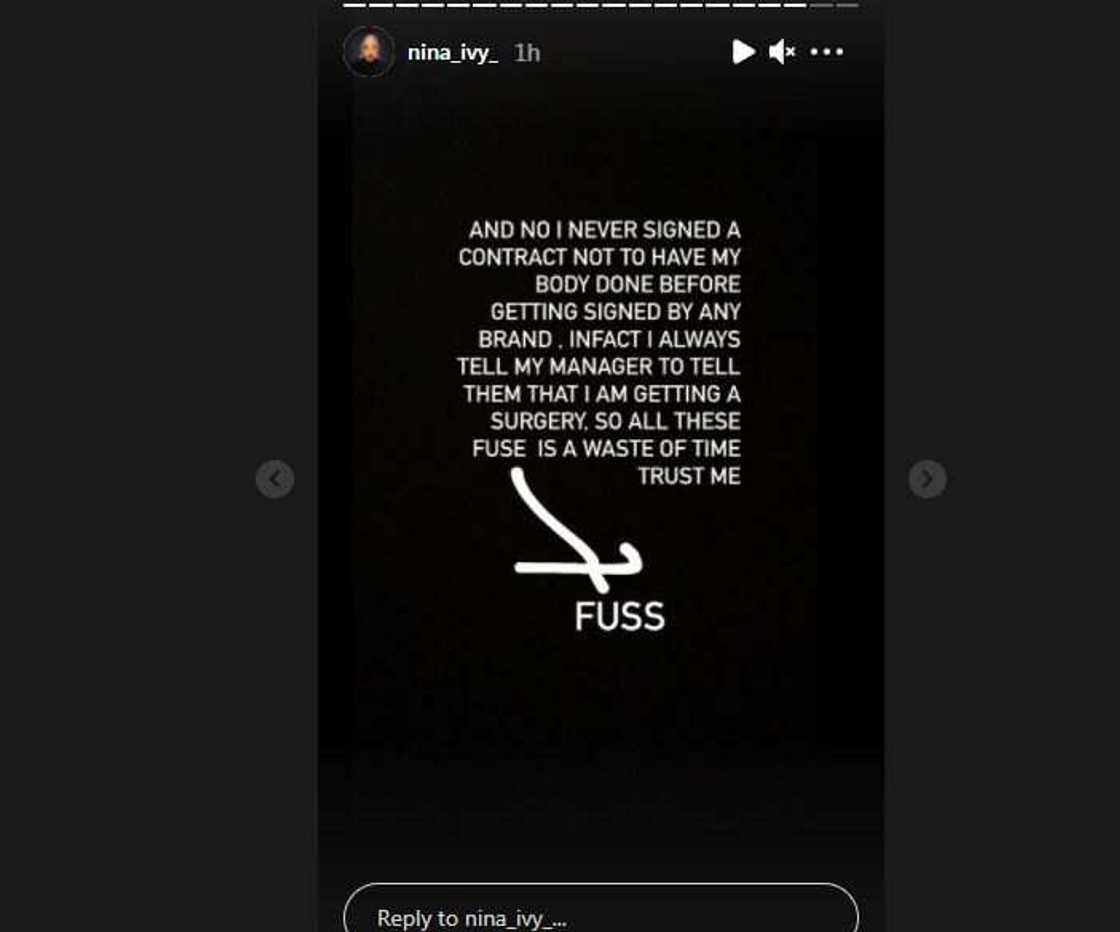 Nina replies business partner after being called out. Nina replies business partner after being called out.