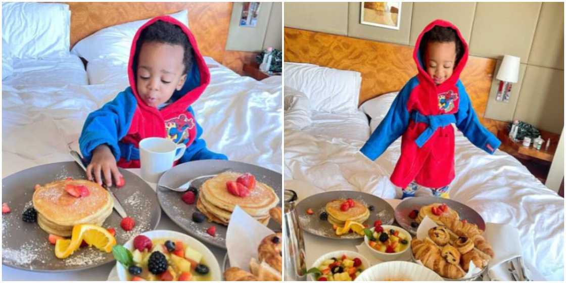Regina Daniels’ son Munir. Regina Daniels’ son Munir.
