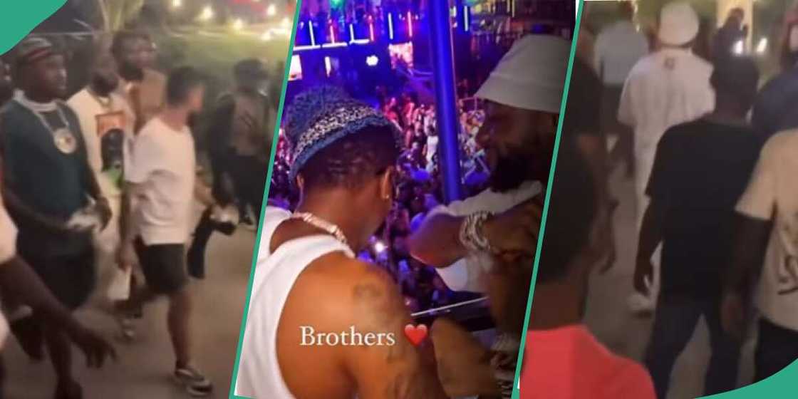 Davido abandons car to hang out with Wizkid Davido abandons car to hang out with Wizkid