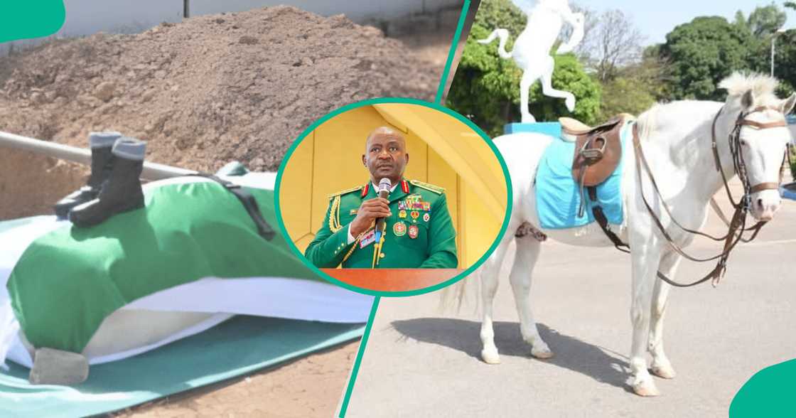 Sojoji sun yi jana'izar marigayin doki da ya mutu a Kaduna Sojoji sun yi jana'izar marigayin doki da ya mutu a Kaduna