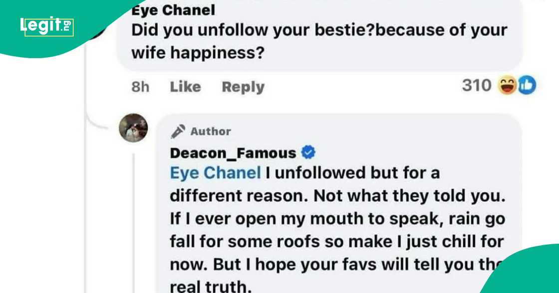 Deacon Famous exchange with a fan. Deacon Famous exchange with a fan.