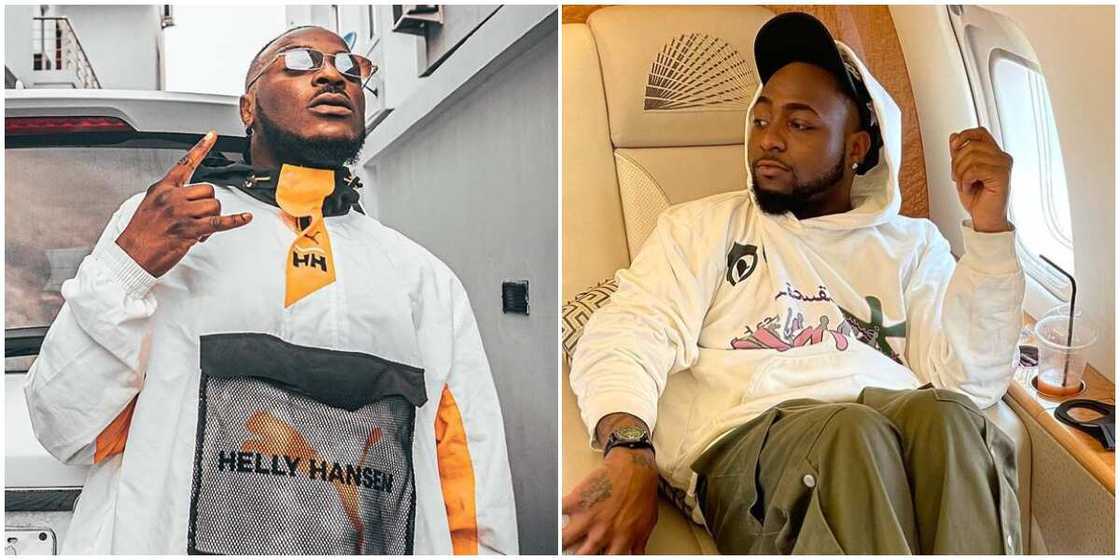 I learn from the best, Singer Peruzzi hails father of 3 Davido as DMW womanizer I learn from the best, Singer Peruzzi hails father of 3 Davido as DMW womanizer