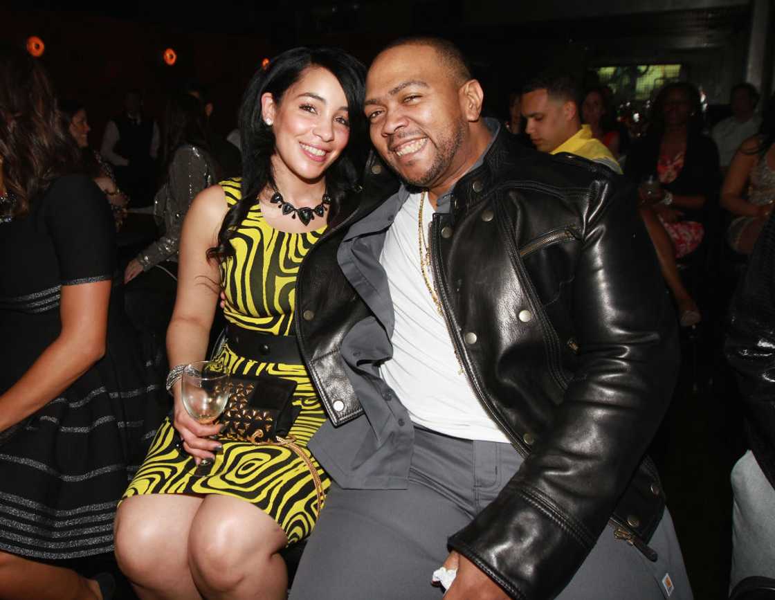 Rapper Timbaland and his wife, Monique Idlett Rapper Timbaland and his wife, Monique Idlett