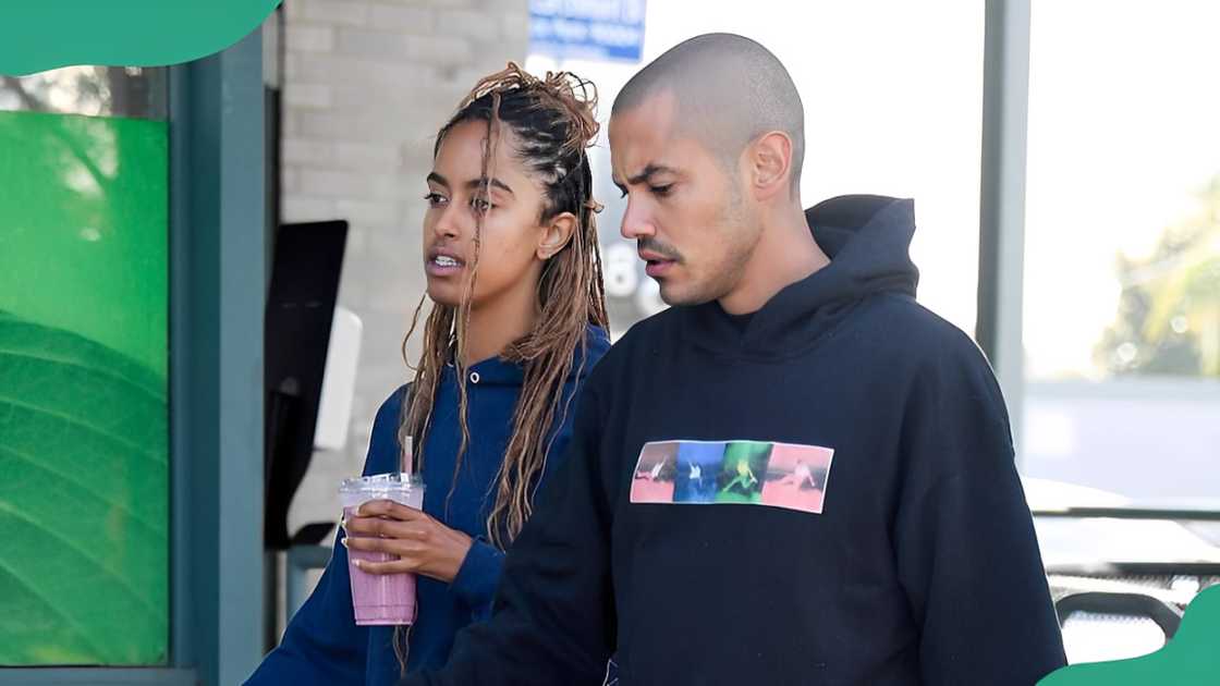Malia Obama and Dawit Eklund in Los Angeles, California.