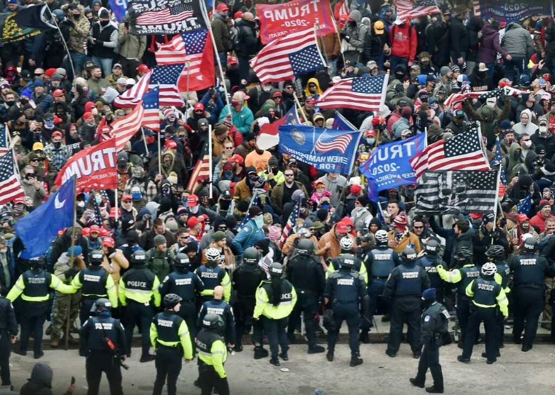 Donald Trump supporters clashed with police as they stormed the US Capitol on January 6, 2021 Donald Trump supporters clashed with police as they stormed the US Capitol on January 6, 2021