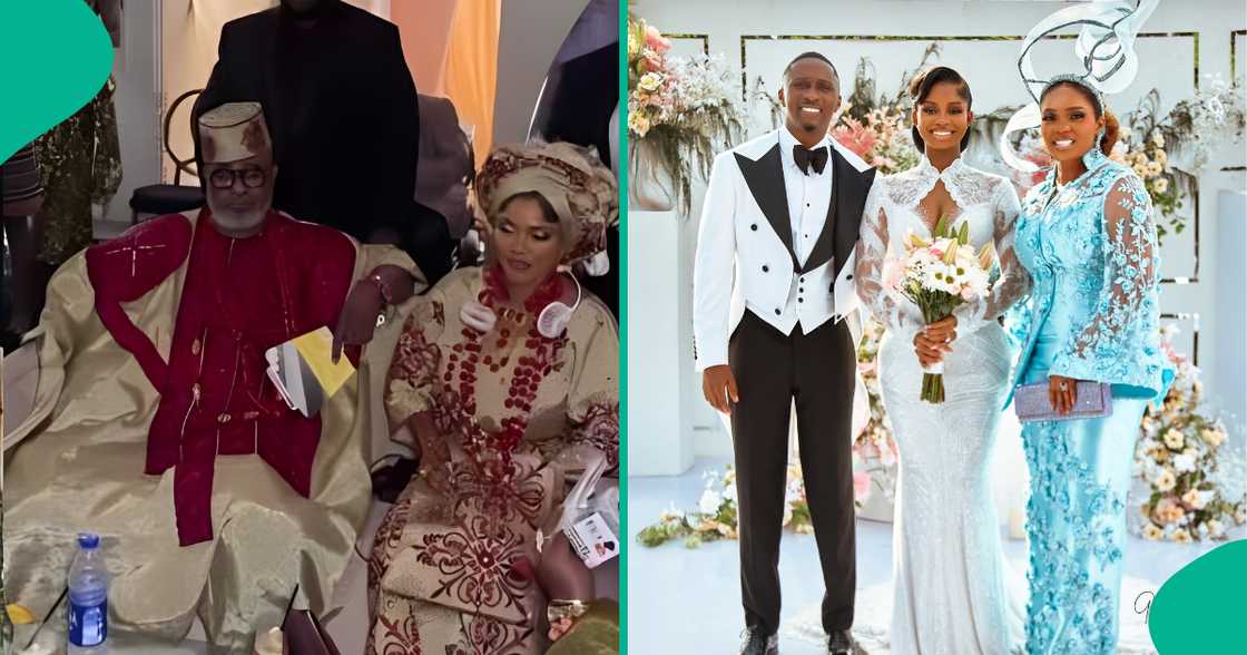 Iyabo Ojo cat walk in front of ex-husband during daughter's wedding. Iyabo Ojo cat walk in front of ex-husband during daughter's wedding.