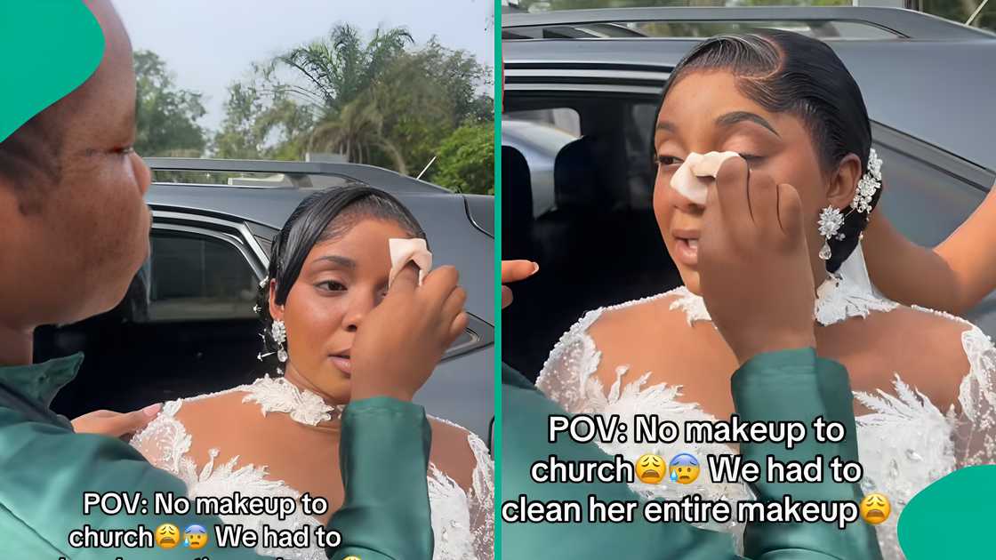 Bride in tears as church asks her to clean her entire make-up.