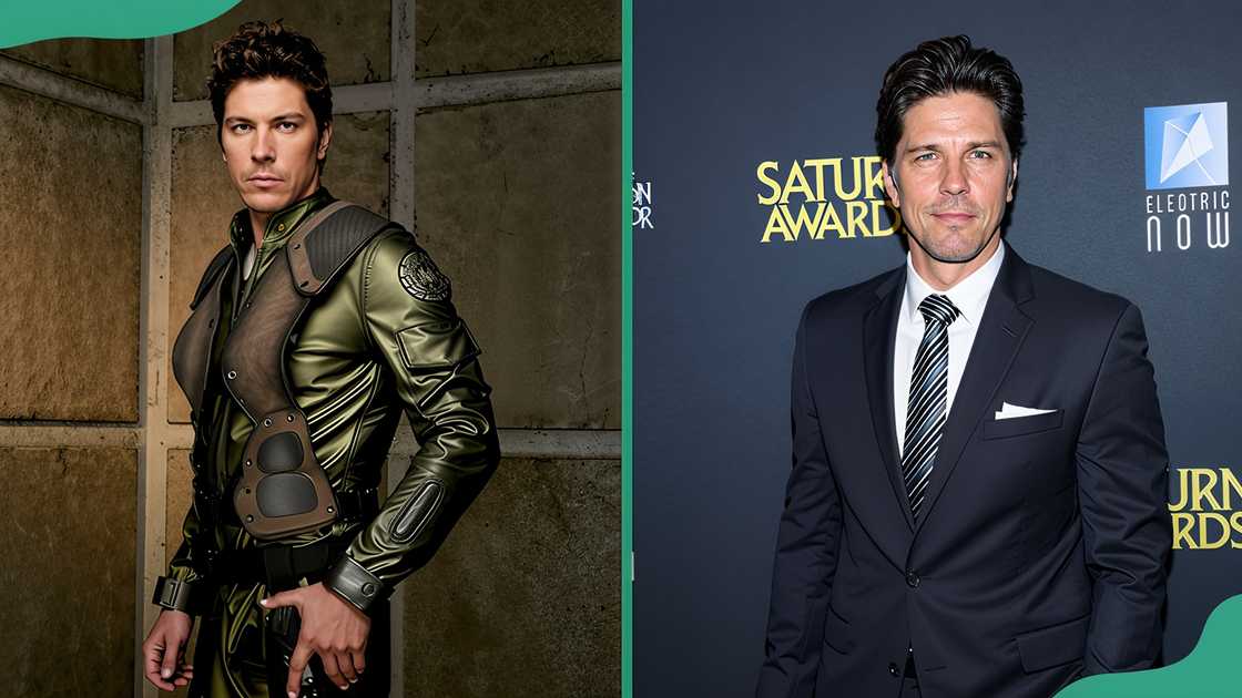 Michael Trucco captured in his Battlestar Galactica uniform. Michael Trucco at the Los Angeles Marriott Burbank Airport Michael Trucco captured in his Battlestar Galactica uniform. Michael Trucco at the Los Angeles Marriott Burbank Airport