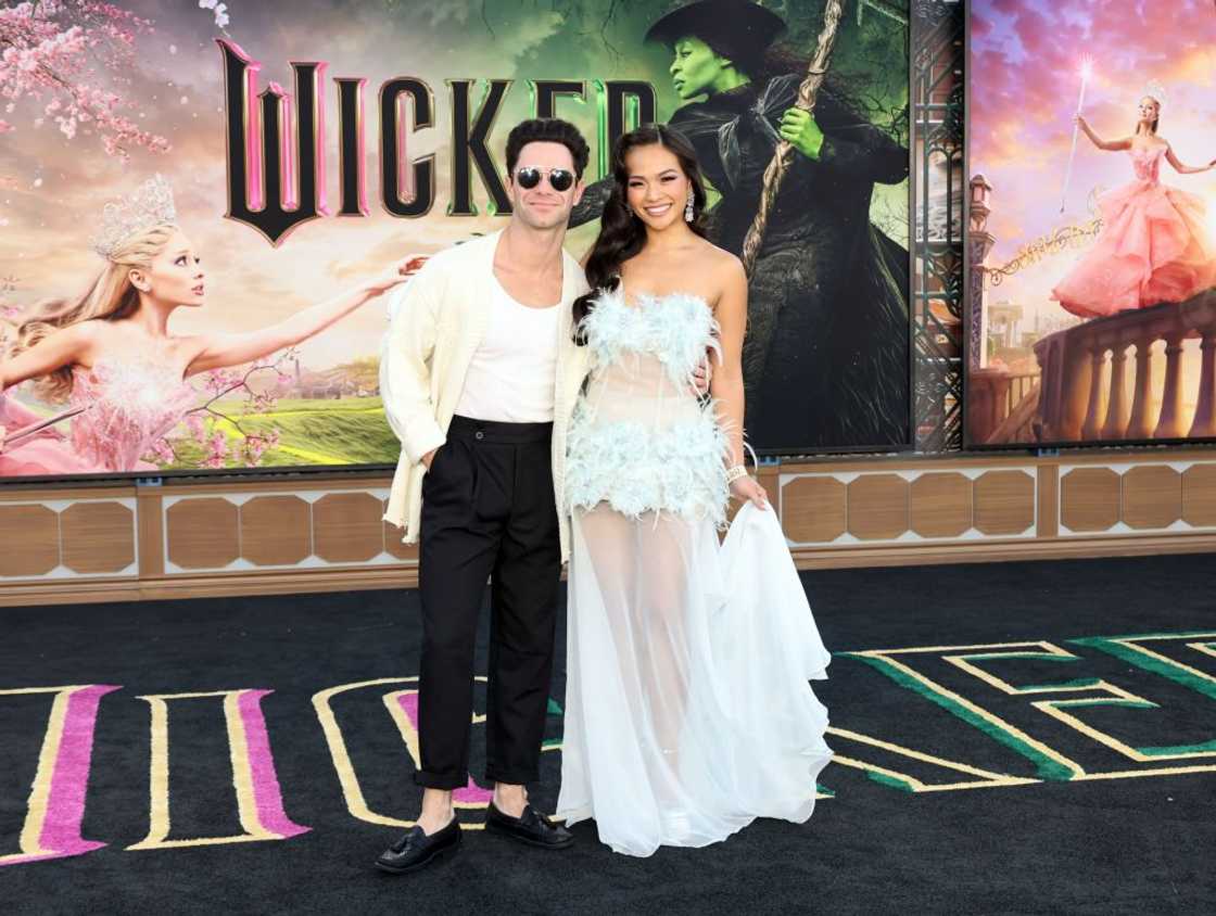 Sasha Farber and Jenn Tran attend the Los Angeles premiere of Universal Pictures "Wicked"