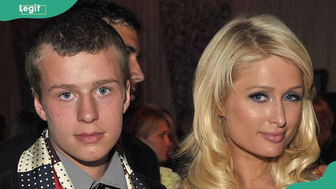 Socialite Conrad Hilton and Paris Hilton at the Shrine Auditorium in Los Angeles, California Socialite Conrad Hilton and Paris Hilton at the Shrine Auditorium in Los Angeles, California