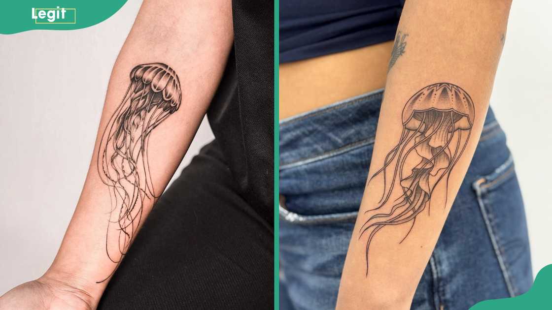 Arm jellyfish tattoo Arm jellyfish tattoo