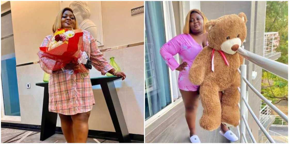 Actress Eniola Badmus shows off teddy bear she got on Valentine’s Day Actress Eniola Badmus shows off teddy bear she got on Valentine’s Day