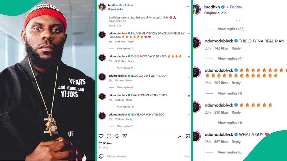 Governor Ademola Adeleke's viral church praise session has drawn a reaction from rapper Odumodublvck, sparking conversations among fans. Governor Ademola Adeleke's viral church praise session has drawn a reaction from rapper Odumodublvck, sparking conversations among fans.