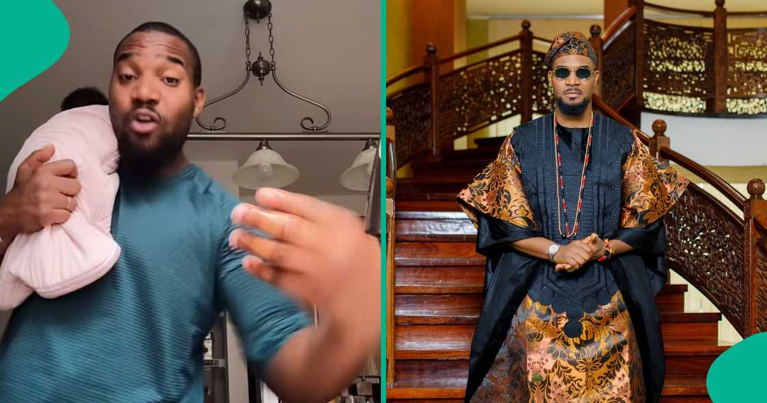 Kunle Remi laments about his new reality as a dad. Kunle Remi laments about his new reality as a dad.