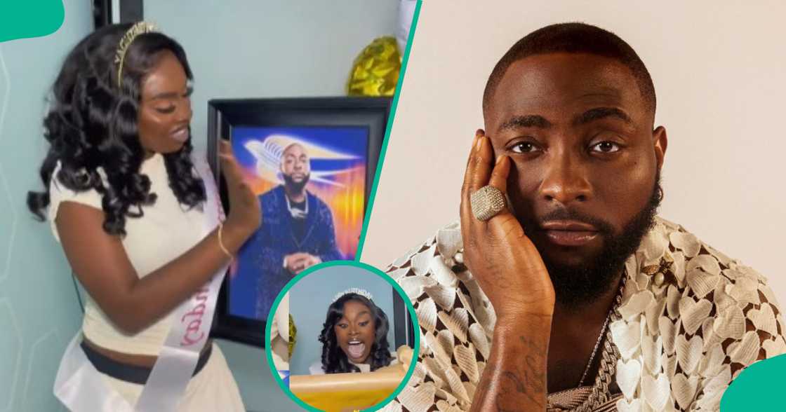 Video shows lady’s overjoyed reaction to Davido portrait gift Video shows lady’s overjoyed reaction to Davido portrait gift