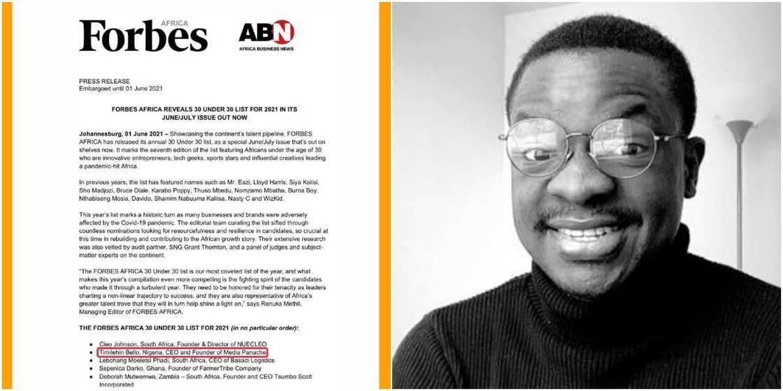 Nigerian Man who Started His Company on WhatsApp Makes List of Forbes 30 Under 30, Many React to His Win Nigerian Man who Started His Company on WhatsApp Makes List of Forbes 30 Under 30, Many React to His Win