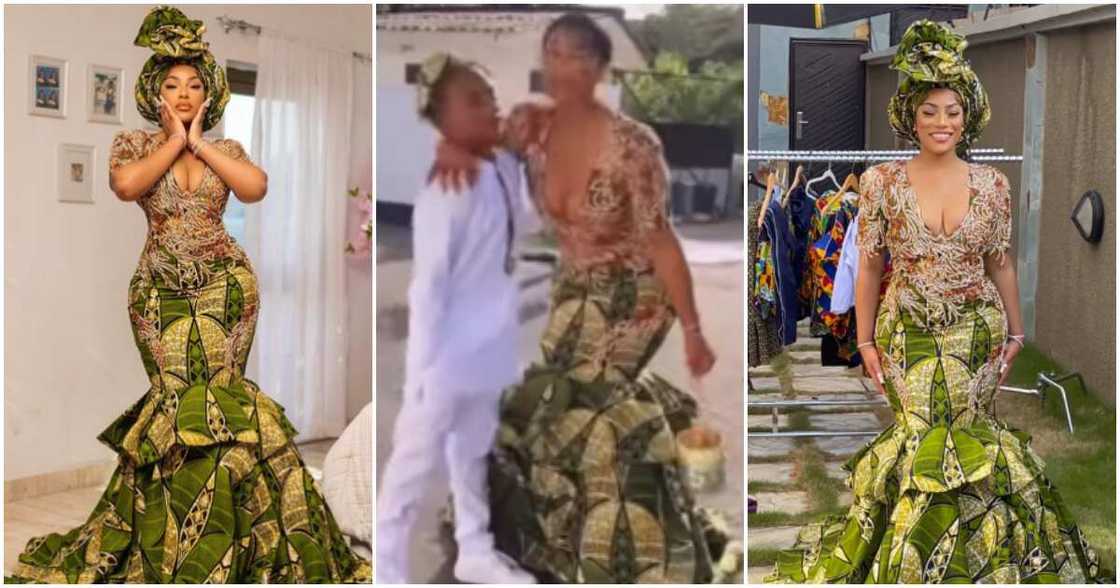 British rapper Stefflon Don and son in ankara outfits British rapper Stefflon Don and son in ankara outfits