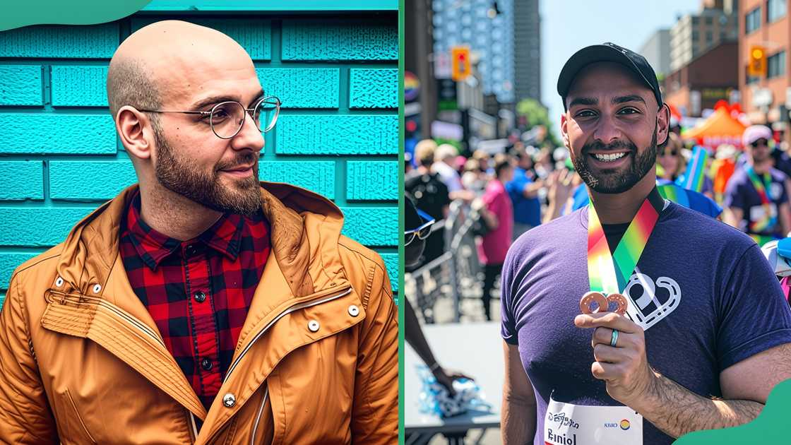 Daniel Birnbaum against a blue background. Daniel holding a medal post–5K run challenge Daniel Birnbaum against a blue background. Daniel holding a medal post–5K run challenge