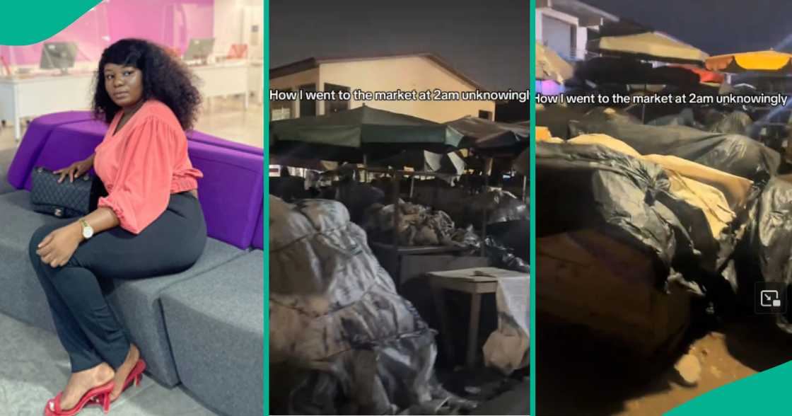 Lady displays things she saw at market at 2am that scared her, video emerges Lady displays things she saw at market at 2am that scared her, video emerges