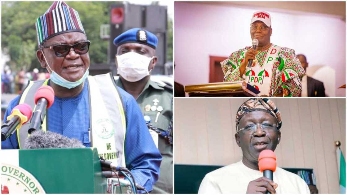 Samuel Ortom/Atiku Abubakar/Iyorchia Ayu/2023 Election/PDP/Benue State Samuel Ortom/Atiku Abubakar/Iyorchia Ayu/2023 Election/PDP/Benue State