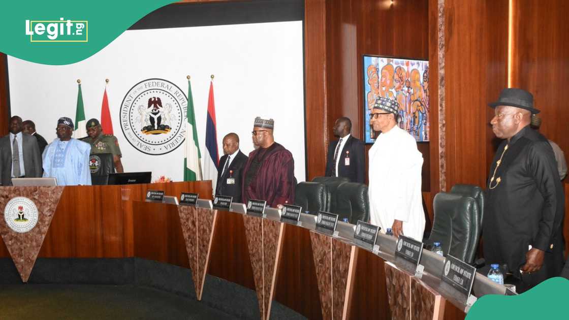 State Council meeting: Tinubu hold talks with Jonathan, Buhari, others State Council meeting: Tinubu hold talks with Jonathan, Buhari, others