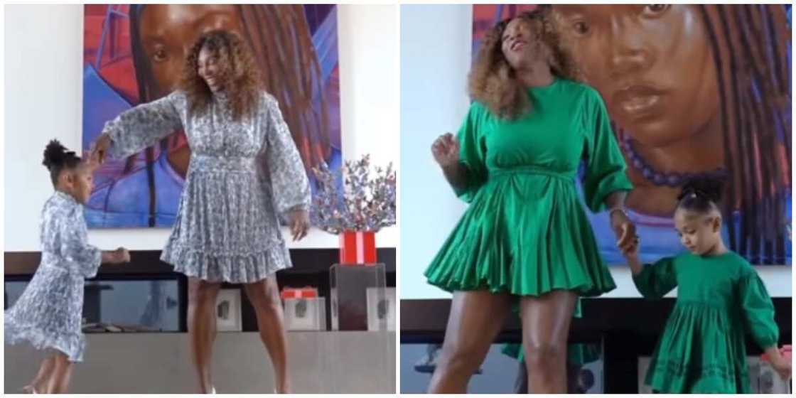 Photos of Serena Williams and her daughter. Photos of Serena Williams and her daughter.