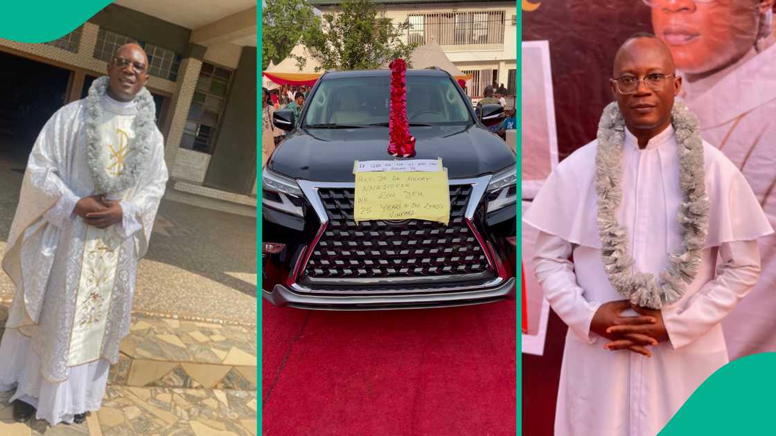 Catholic priest shows off car he was gifted for his silver jubilee celebration