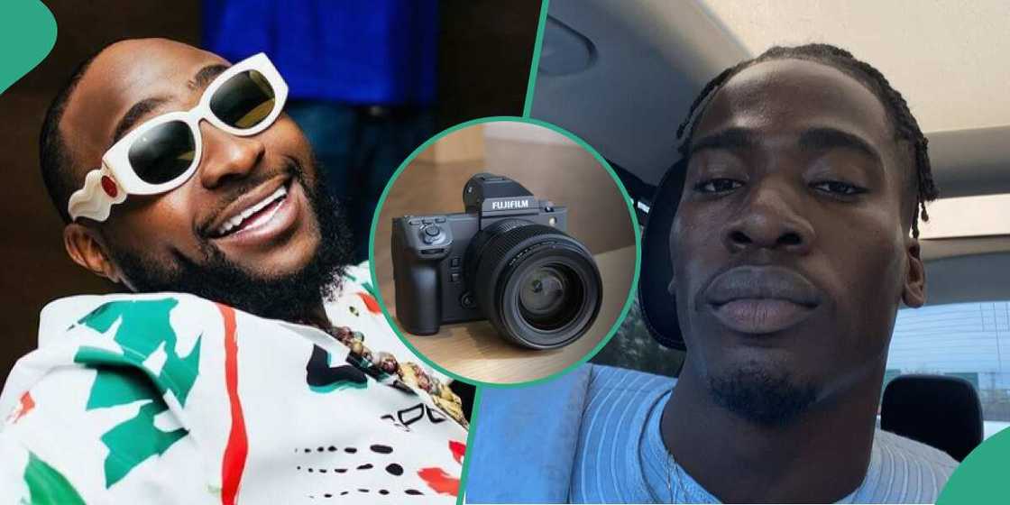 Davido promises young photographer N12m camera