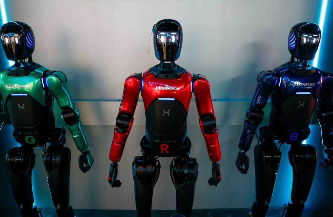 Robots on display at the stand of Chinese electronics manufacturer Hisense at the IFA tech show Robots on display at the stand of Chinese electronics manufacturer Hisense at the IFA tech show
