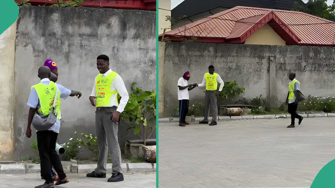 Drama as real Lord's Chosen member reacts after seeing man creating content on road in their apron Drama as real Lord's Chosen member reacts after seeing man creating content on road in their apron