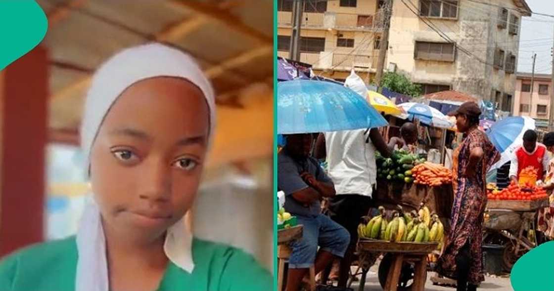 Fruit seller runs away out of shame Fruit seller runs away out of shame