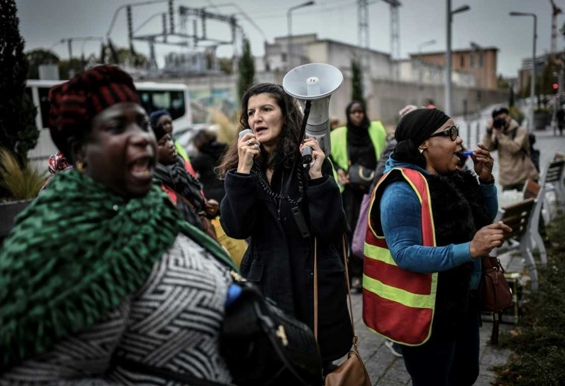 Ibis hotel cleaners protest at the start of their long Paris strike in 2019 Ibis hotel cleaners protest at the start of their long Paris strike in 2019