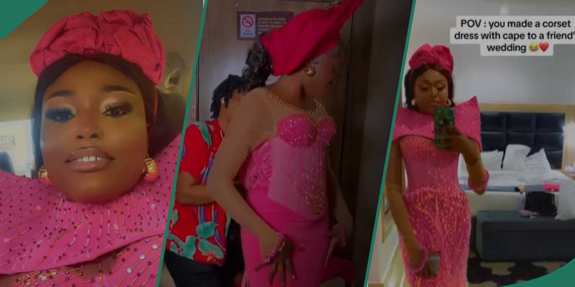 Lady looks beautiful in her corset outfit Lady looks beautiful in her corset outfit