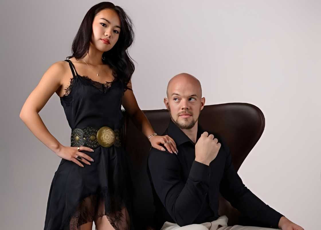 Ellie Kam and Danny O’Shea pose for a portrait