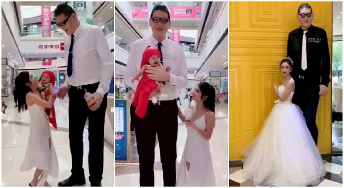 Photos of a tall man and his lady. Photos of a tall man and his lady.