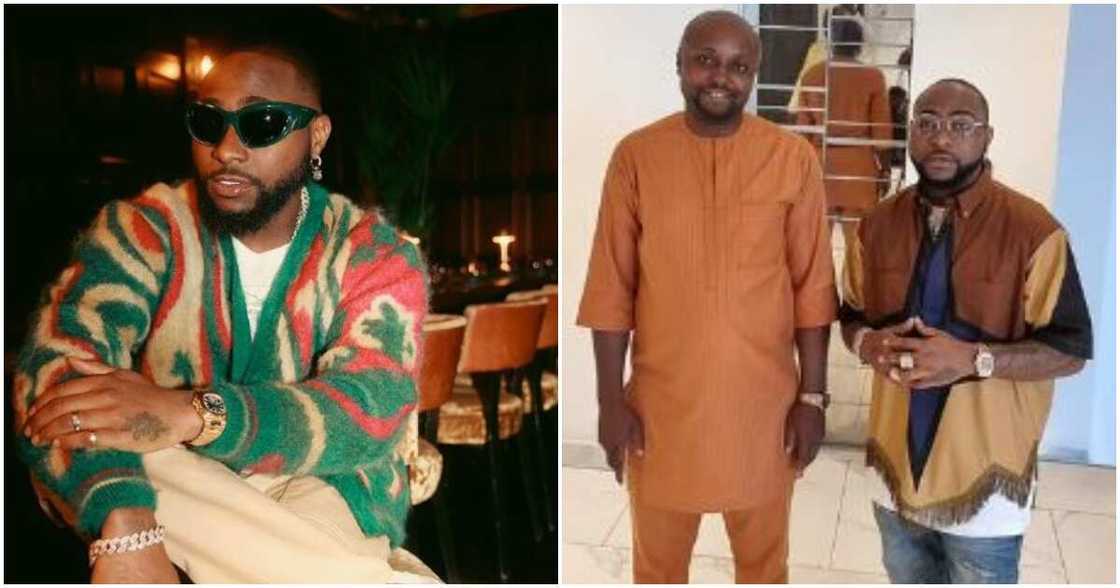 Nigerian singer Davido and logistics manager Isreal Nigerian singer Davido and logistics manager Isreal