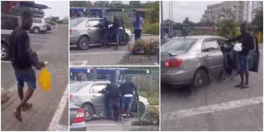 Drama at mall as Nigerian man collects foods he got for ladies after they refused to follow him home, video goes viral Drama at mall as Nigerian man collects foods he got for ladies after they refused to follow him home, video goes viral