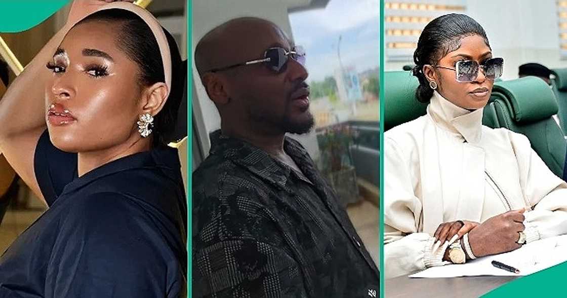 Lady claims 2Baba Idibia might be under an oath or pressure from wife Natasha.