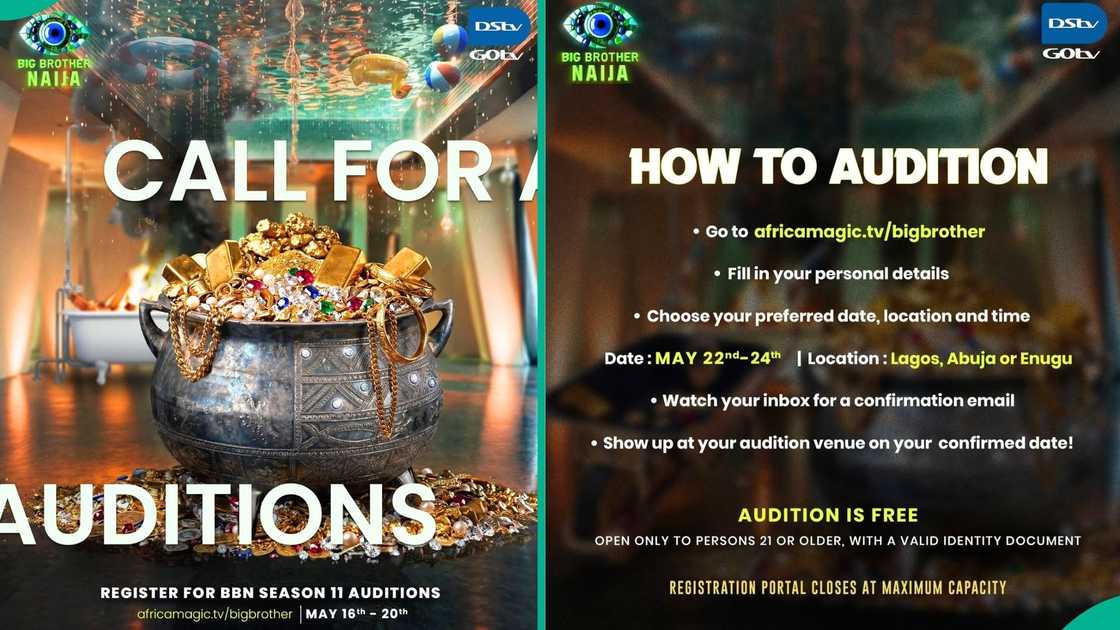 BBNaija Season 11 auditions start as organisers ask interested Nigerians to register before portal closes